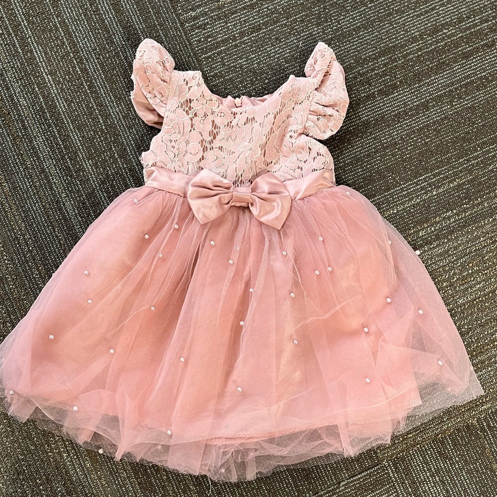 Toddler girl pink lace/tulle dress - 2-3T